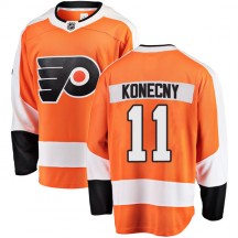 Men's Fanatics Branded Philadelphia Flyers Travis Konecny Orange Home Jersey - Breakaway