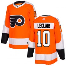 Men's Adidas Philadelphia Flyers John Leclair Orange Home Jersey - Authentic