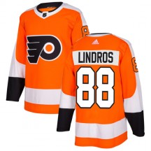 Men's Adidas Philadelphia Flyers Eric Lindros Orange Jersey - Authentic