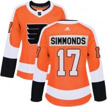 Women's Adidas Philadelphia Flyers Wayne Simmonds Orange Home Jersey - Premier