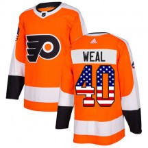 Youth Adidas Philadelphia Flyers Jordan Weal Orange USA Flag Fashion Jersey - Authentic