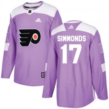 Men's Adidas Philadelphia Flyers Wayne Simmonds Purple Fights Cancer Practice Jersey - Authentic