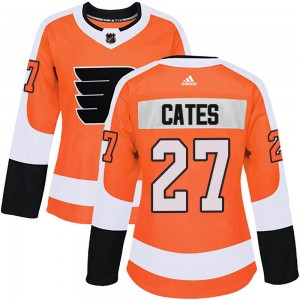 Women's Adidas Philadelphia Flyers Noah Cates Orange Home Jersey - Authentic