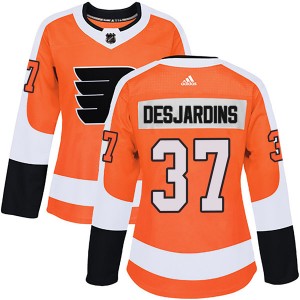Women's Adidas Philadelphia Flyers Eric Desjardins Orange Home Jersey - Authentic