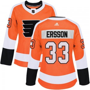 Women's Adidas Philadelphia Flyers Samuel Ersson Orange Home Jersey - Authentic