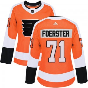 Women's Adidas Philadelphia Flyers Tyson Foerster Orange Home Jersey - Authentic