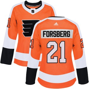 Women's Adidas Philadelphia Flyers Peter Forsberg Orange Home Jersey - Authentic