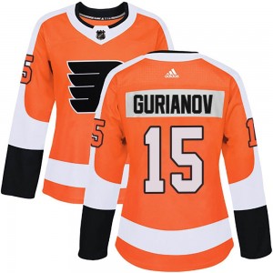 Women's Adidas Philadelphia Flyers Denis Gurianov Orange Home Jersey - Authentic