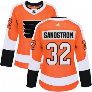 Women's Adidas Philadelphia Flyers Felix Sandstrom Orange Home Jersey - Authentic