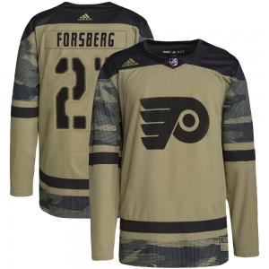 Youth Adidas Philadelphia Flyers Peter Forsberg Camo Military Appreciation Practice Jersey - Authentic