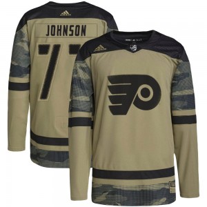 Youth Adidas Philadelphia Flyers Erik Johnson Camo Military Appreciation Practice Jersey - Authentic
