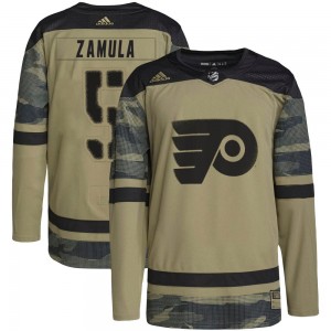 Youth Adidas Philadelphia Flyers Egor Zamula Camo Military Appreciation Practice Jersey - Authentic
