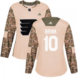 Women's Adidas Philadelphia Flyers Bobby Brink Camo Veterans Day Practice Jersey - Authentic
