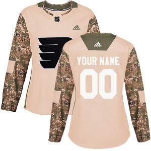 Women's Adidas Philadelphia Flyers Custom Camo Custom Veterans Day Practice Jersey - Authentic