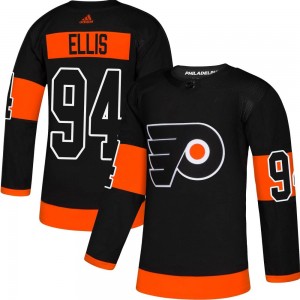 Men's Adidas Philadelphia Flyers Ryan Ellis Black Alternate Jersey - Authentic
