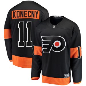Men's Fanatics Branded Philadelphia Flyers Travis Konecny Black Alternate Jersey - Breakaway