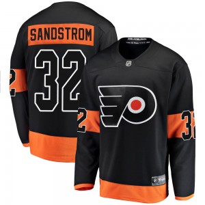 Men's Fanatics Branded Philadelphia Flyers Felix Sandstrom Black Alternate Jersey - Breakaway
