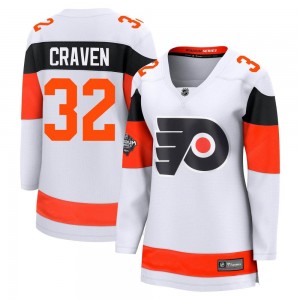 Women's Fanatics Branded Philadelphia Flyers Murray Craven White 2024 Stadium Series Jersey - Breakaway