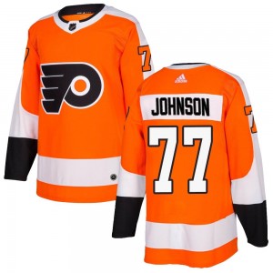 Men's Adidas Philadelphia Flyers Erik Johnson Orange Home Jersey - Authentic