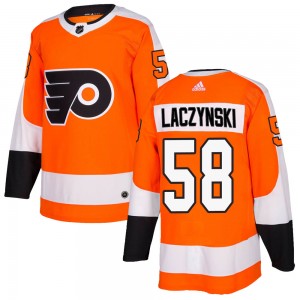 Men's Adidas Philadelphia Flyers Tanner Laczynski Orange Home Jersey - Authentic
