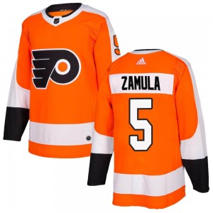 Men's Adidas Philadelphia Flyers Egor Zamula Orange Home Jersey - Authentic