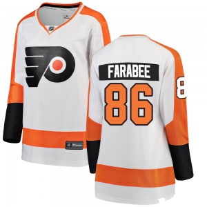 Women's Fanatics Branded Philadelphia Flyers Joel Farabee White Away Jersey - Breakaway