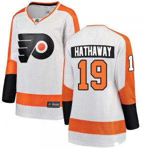 Women's Fanatics Branded Philadelphia Flyers Garnet Hathaway White Away Jersey - Breakaway