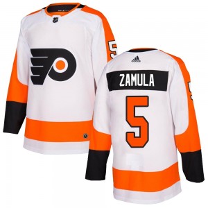 Men's Adidas Philadelphia Flyers Egor Zamula White Jersey - Authentic