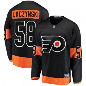 Youth Fanatics Branded Philadelphia Flyers Tanner Laczynski Black Alternate Jersey - Breakaway