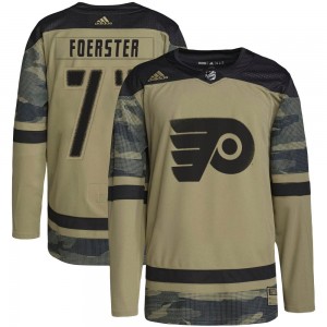 Men's Adidas Philadelphia Flyers Tyson Foerster Camo Military Appreciation Practice Jersey - Authentic