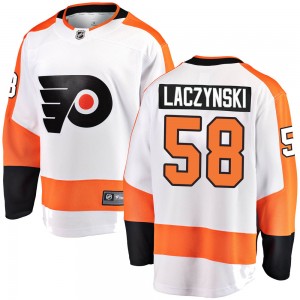 Men's Fanatics Branded Philadelphia Flyers Tanner Laczynski White Away Jersey - Breakaway