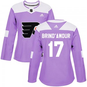 Women's Adidas Philadelphia Flyers Rod Brind'amour Purple Rod Brind'Amour Fights Cancer Practice Jersey - Authentic