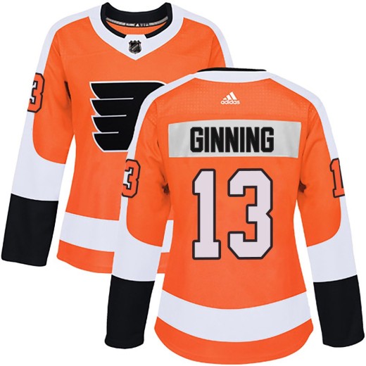 Women's Adidas Philadelphia Flyers Adam Ginning Orange Home Jersey - Authentic