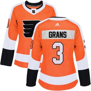 Women's Adidas Philadelphia Flyers Helge Grans Orange Home Jersey - Authentic