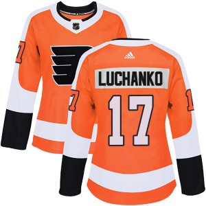 Women's Adidas Philadelphia Flyers Jett Luchanko Orange Home Jersey - Authentic