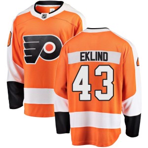 Youth Fanatics Branded Philadelphia Flyers Oscar Eklind Orange Home Jersey - Breakaway