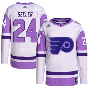 Men's Adidas Philadelphia Flyers Nick Seeler White/Purple Hockey Fights Cancer Primegreen Jersey - Authentic