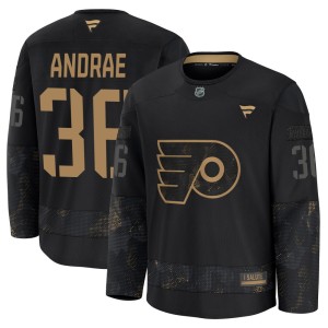 Youth Fanatics Philadelphia Flyers Emil Andrae Black 2024 Military Appreciation Practice Jersey - Premium