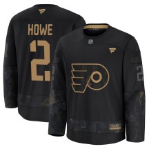 Youth Fanatics Philadelphia Flyers Mark Howe Black 2024 Military Appreciation Practice Jersey - Premium