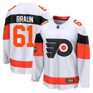 Men's Fanatics Branded Philadelphia Flyers Justin Braun White 2024 Stadium Series Jersey - Breakaway