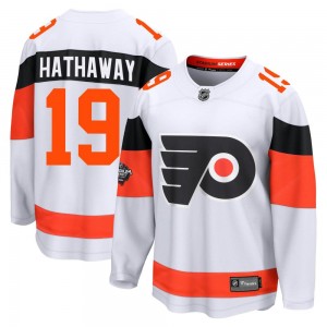Men's Fanatics Branded Philadelphia Flyers Garnet Hathaway White 2024 Stadium Series Jersey - Breakaway