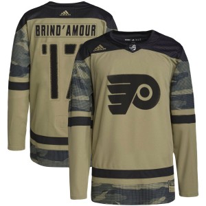 Youth Adidas Philadelphia Flyers Rod Brind'Amour Camo Military Appreciation Practice Jersey - Authentic