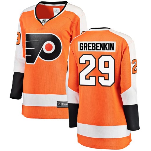 Women's Fanatics Branded Philadelphia Flyers Nikita Grebenkin Orange Home Jersey - Breakaway