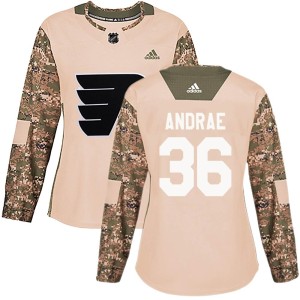 Women's Adidas Philadelphia Flyers Emil Andrae Camo Veterans Day Practice Jersey - Authentic