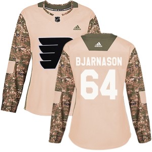 Women's Adidas Philadelphia Flyers Carson Bjarnason Camo Veterans Day Practice Jersey - Authentic