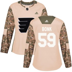 Women's Adidas Philadelphia Flyers Oliver Bonk Camo Veterans Day Practice Jersey - Authentic