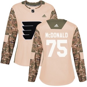 Women's Adidas Philadelphia Flyers Hunter McDonald Camo Veterans Day Practice Jersey - Authentic