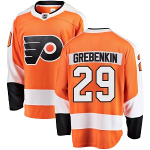 Men's Fanatics Branded Philadelphia Flyers Nikita Grebenkin Orange Home Jersey - Breakaway