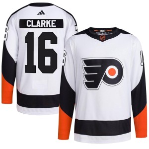 Men's Adidas Philadelphia Flyers Bobby Clarke White Reverse Retro 2.0 Jersey - Authentic