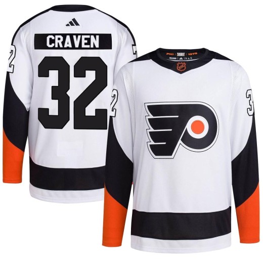 Men's Adidas Philadelphia Flyers Murray Craven White Reverse Retro 2.0 Jersey - Authentic